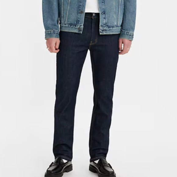 Men’s Levi’s 514 Straight Fit Dark Wash Jeans - Picture 1 of 8